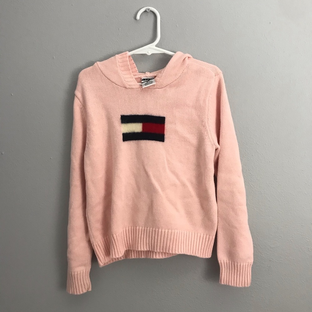 Tommy Hilfiger size:6X pink sweater with hood